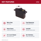 Hitec HS-81 Micro Analog Servo key features
