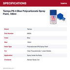 Tamiya PS-4 Blue Polycarbonate Spray Paint, 100ml specifications