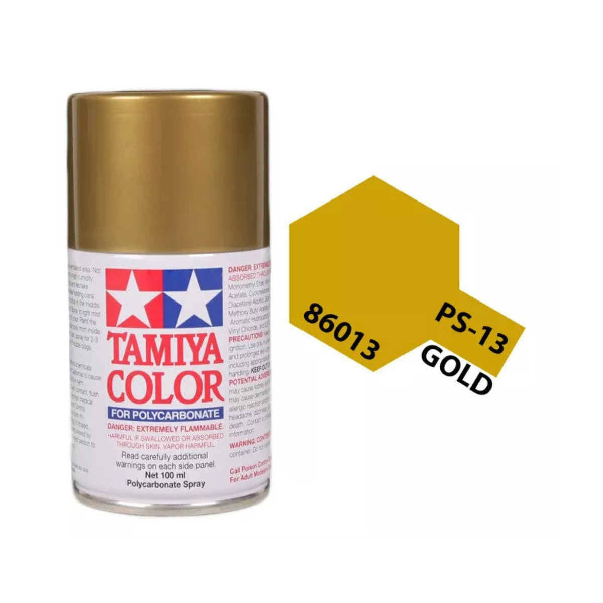 Tamiya PS-13 Gold Polycarbonate Spray Paint, 100ml product photo