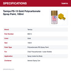Tamiya PS-13 Gold Polycarbonate Spray Paint, 100ml specifications