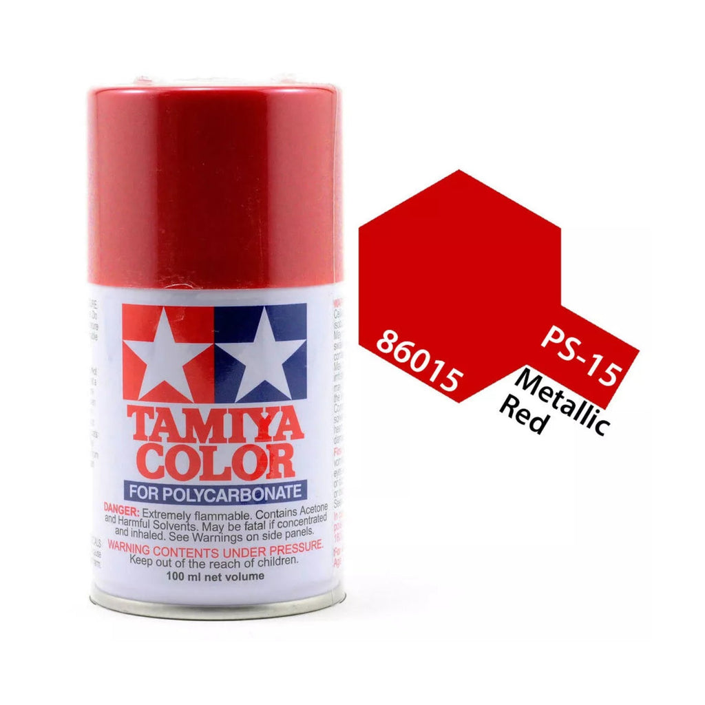 Tamiya PS-15 Metallic Red Polycarbonate Spray Paint, 100ml product photo