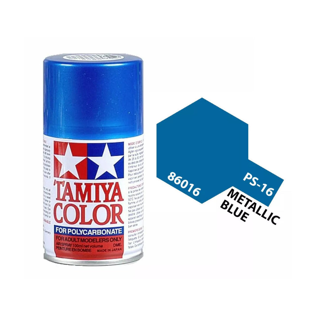 Tamiya PS-16 Metallic Blue Polycarbonate Spray Paint, 100ml product photo