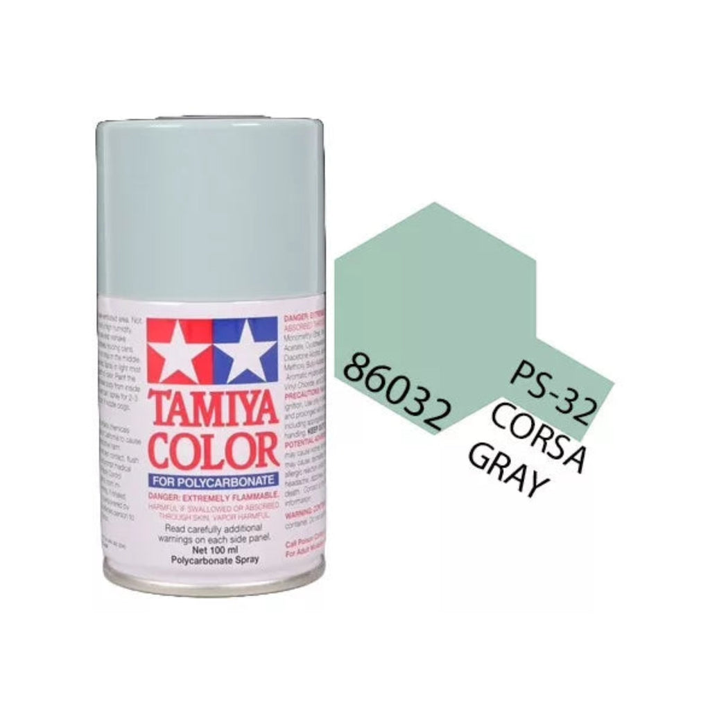 Tamiya PS-32 Corsa Gray Polycarbonate Spray Paint, 100ml product photo