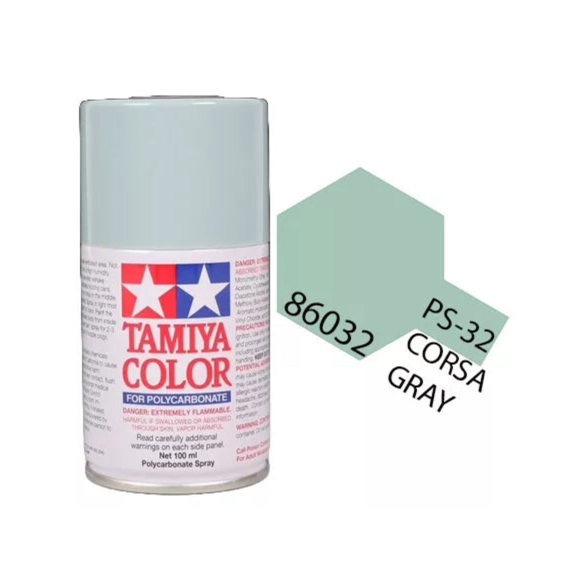 Tamiya PS-32 Corsa Gray Polycarbonate Spray Paint, 100ml product photo