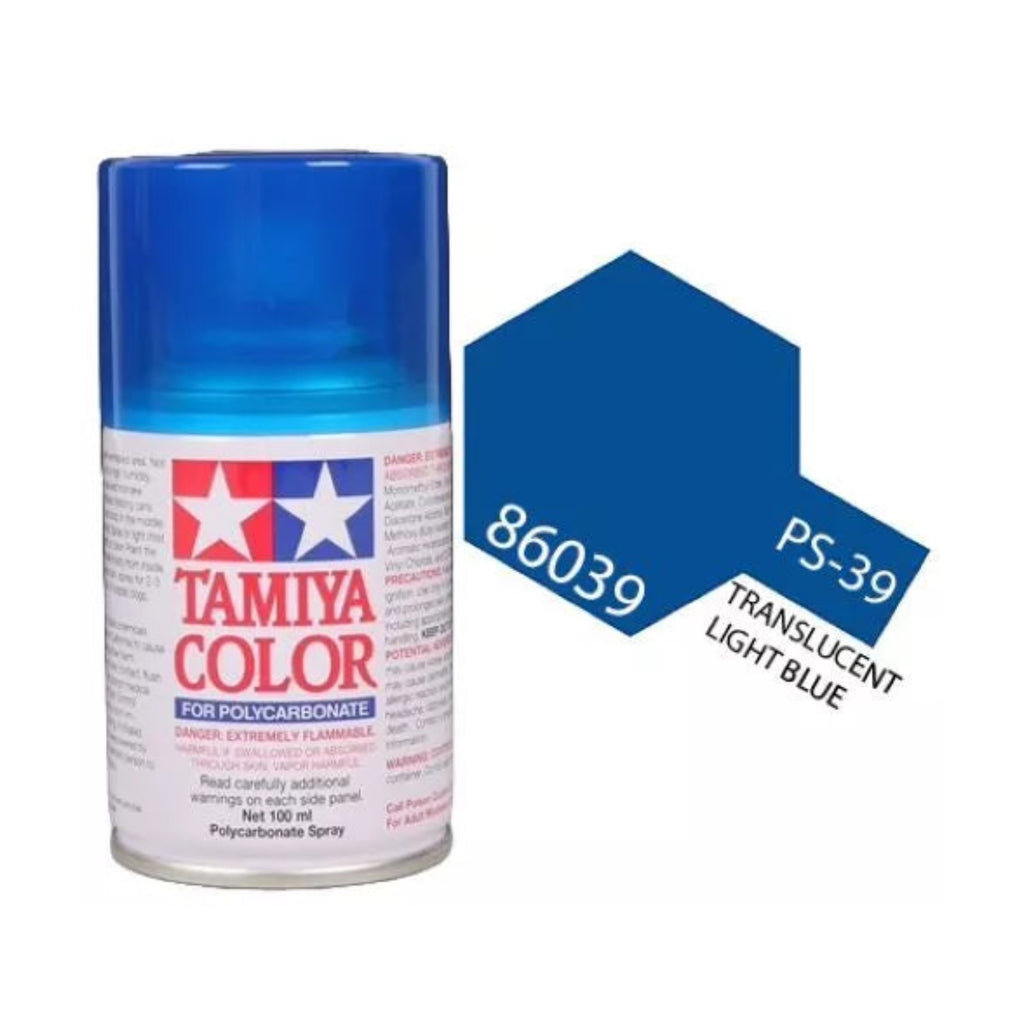 Tamiya PS-39 Translucent Light Blue Polycarbonate Spray Paint, 100ml product photo