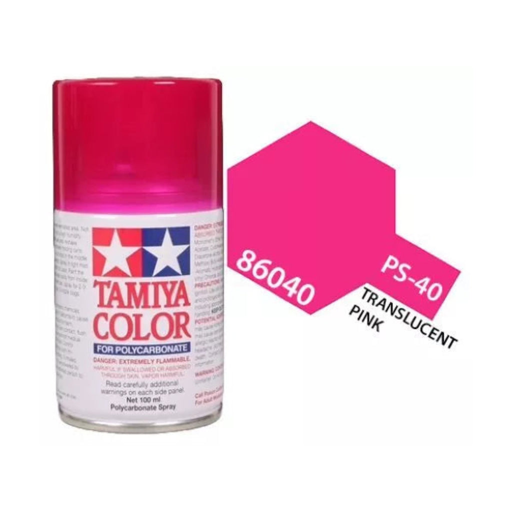 Tamiya PS-40 Translucent Pink Polycarbonate Spray Paint, 100ml product photo