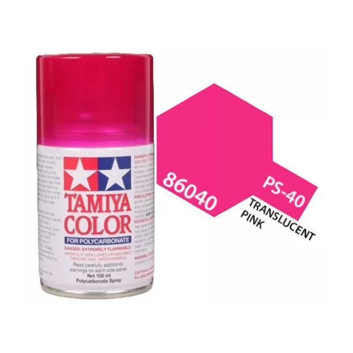 Tamiya PS-40 Translucent Pink Polycarbonate Spray Paint, 100ml product photo