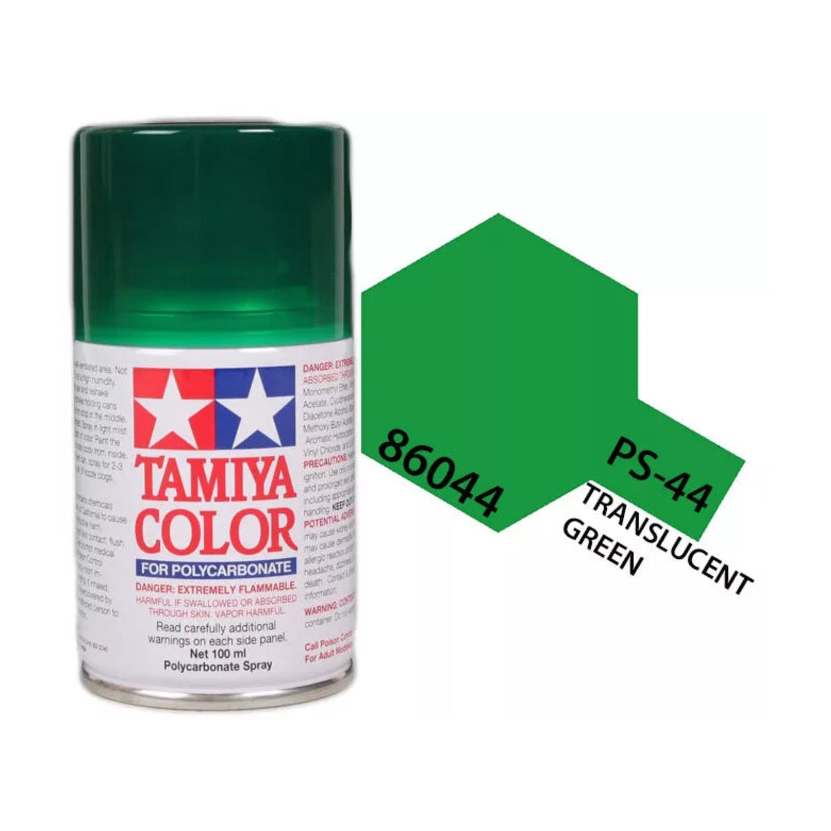 Tamiya PS-44 Translucent Green Polycarbonate Spray Paint, 100ml product photo