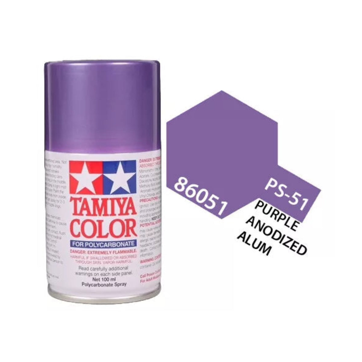Tamiya PS-51 Purple Anodized Aluminum Polycarbonate Spray Paint, 100ml product photo