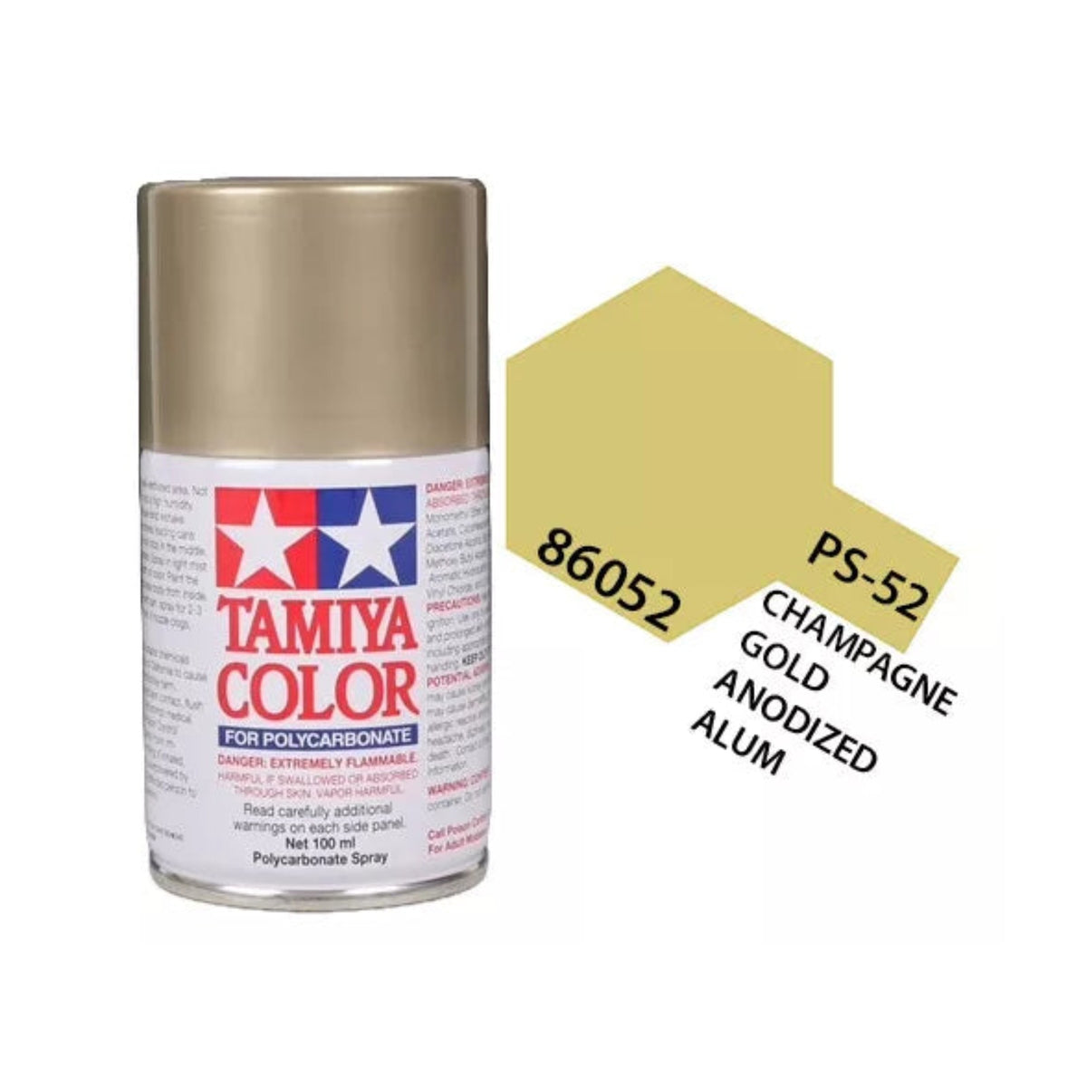 Tamiya PS-52 Champagne Gold Aluminum Polycarbonate Spray Paint, 100ml product photo