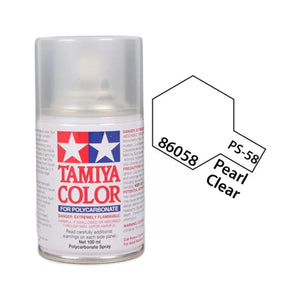 Tamiya PS-58 Pearl Clear Polycarbonate Spray Paint, 100ml (86058)