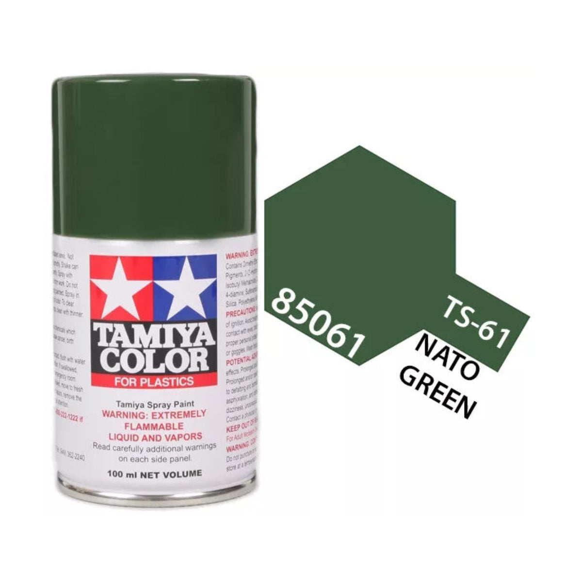 Tamiya TS-61 NATO Green Lacquer Spray Paint, 100ml product photo