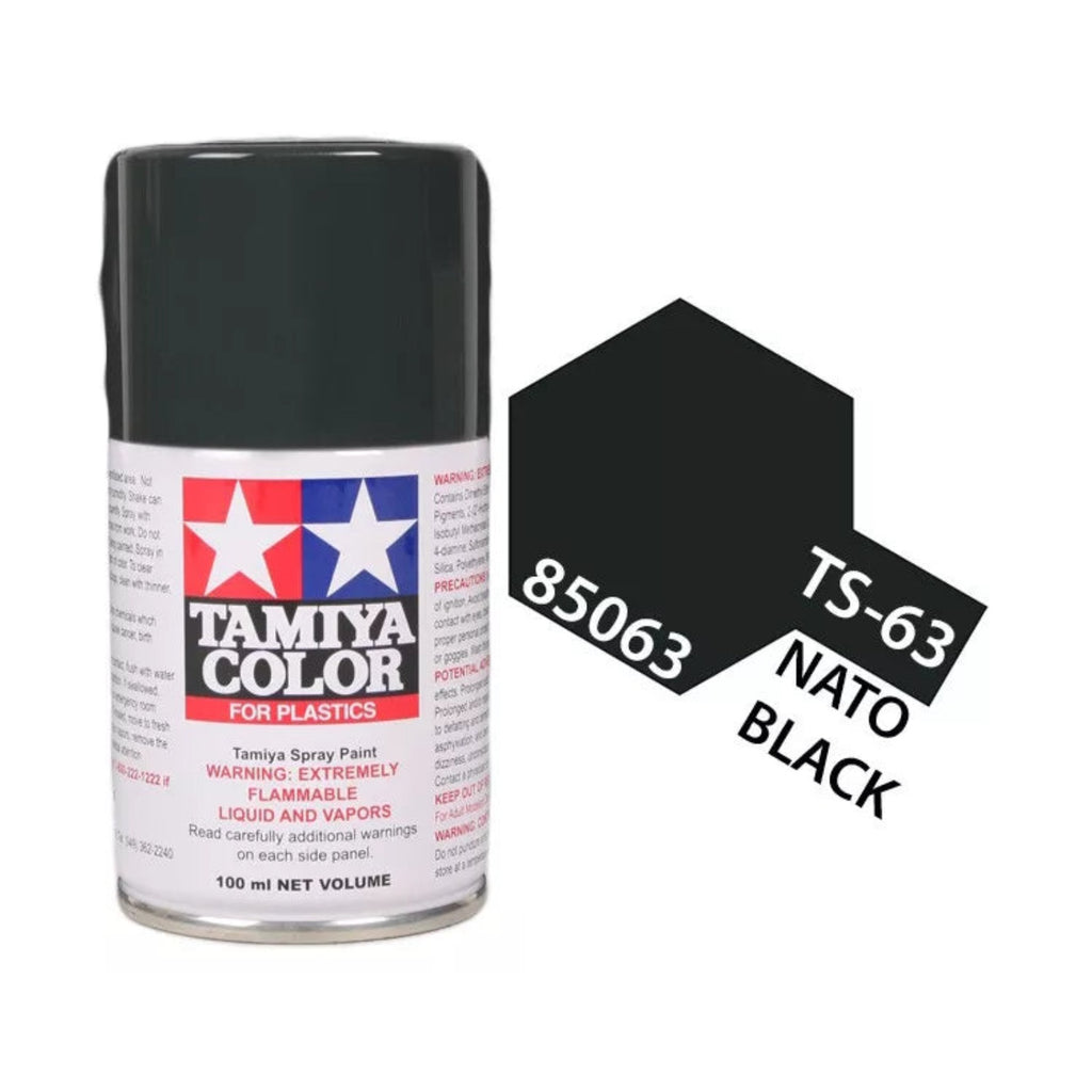 Tamiya TS-63 NATO Black Lacquer Spray Paint, 100ml product photo