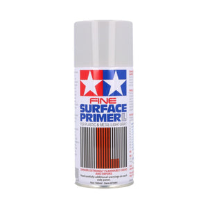Tamiya Fine Surface Primer L, Light Gray, 180ml Spray Can (87064)
