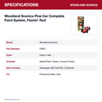 Woodland Scenics Pine Car Complete Paint System, Flamin' Red specifications