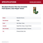 Woodland Scenics Pine Car Complete Paint System, Gear Rippin' Green specifications