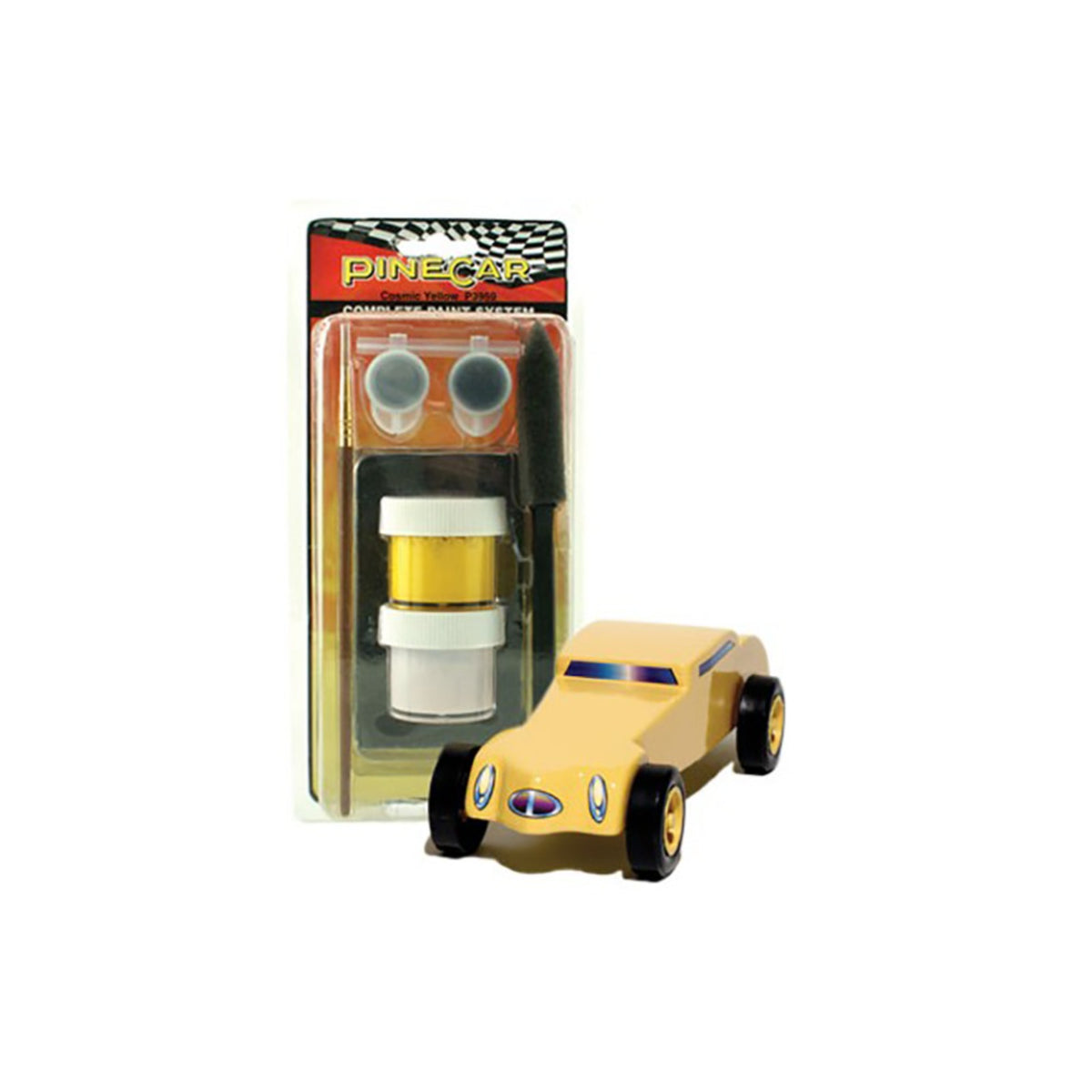 Woodland Scenics Pine Car Complete Paint System, Cosmic Yellow product photo