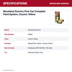 Woodland Scenics Pine Car Complete Paint System, Cosmic Yellow specifications