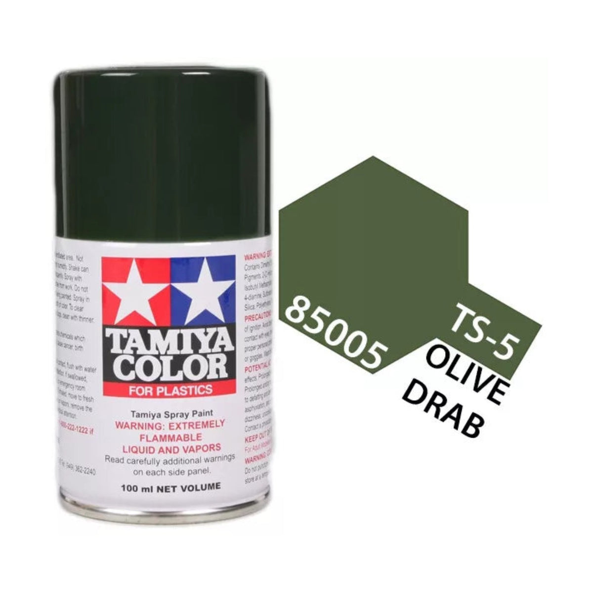 Tamiya TS-5 Olive Drab Lacquer Spray Paint, 100ml product photo
