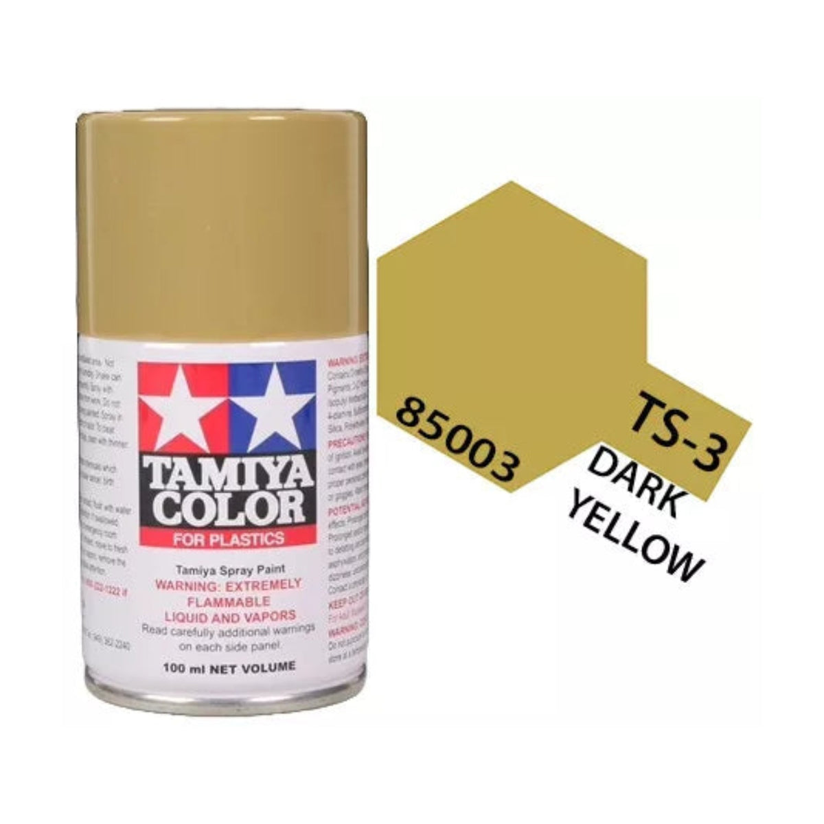 Tamiya TS-3 Dark Yellow Lacquer Spray Paint, 100ml product photo