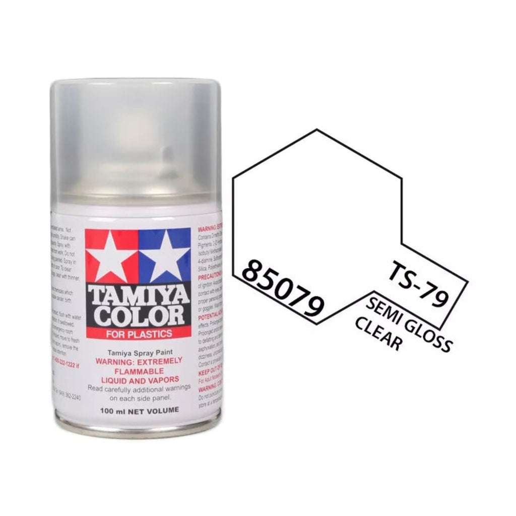 Tamiya TS-79 Semi Gloss Clear Lacquer Spray Paint, 100ml product photo