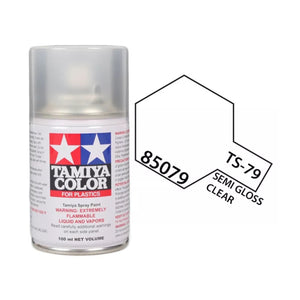 Tamiya TS-79 Semi Gloss Clear Lacquer Spray Paint, 100ml (85079)