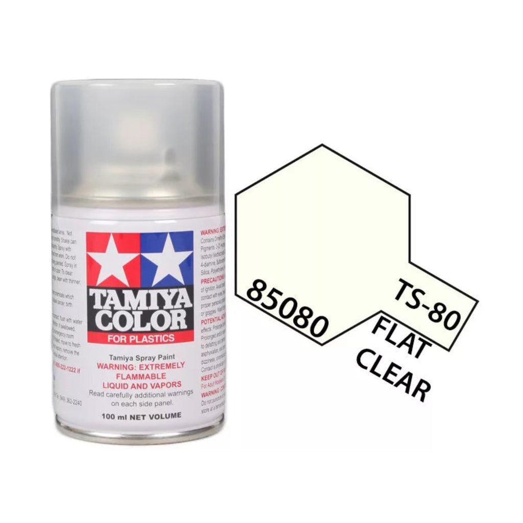 Tamiya TS-80 Flat Clear Lacquer Spray Paint, 100ml product photo