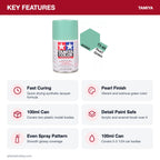 Tamiya TS-60 Pearl Green Lacquer Spray Paint, 100ml key features