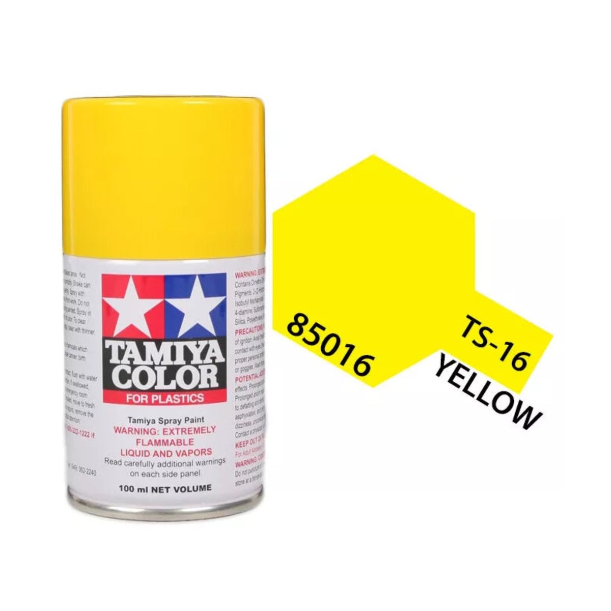 Tamiya TS-16 Yellow Lacquer Spray Paint, 100ml product photo