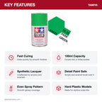 Tamiya TS-35 Park Green Lacquer Spray Paint, 100ml key features