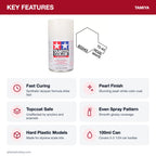 Tamiya TS-45 Pearl White Lacquer Spray Paint, 100ml key features