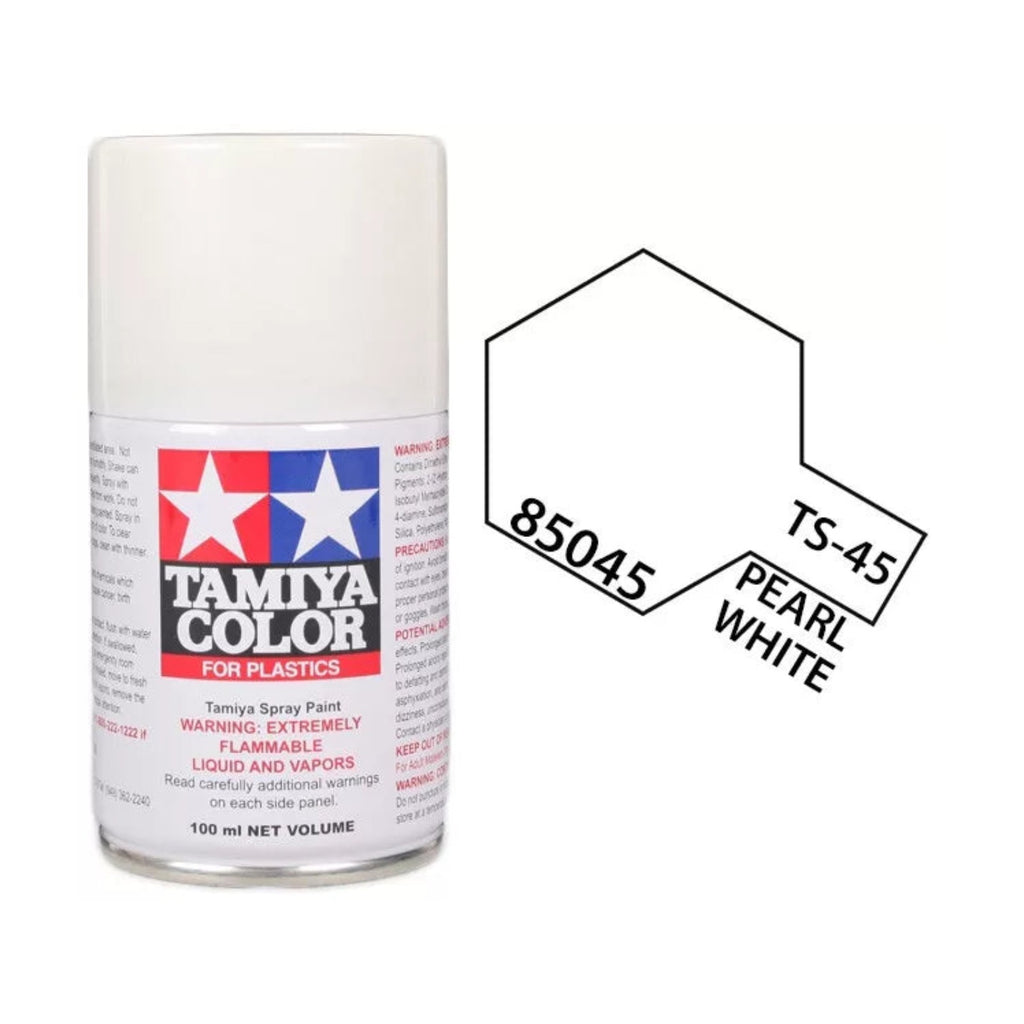 Tamiya TS-45 Pearl White Lacquer Spray Paint, 100ml product photo