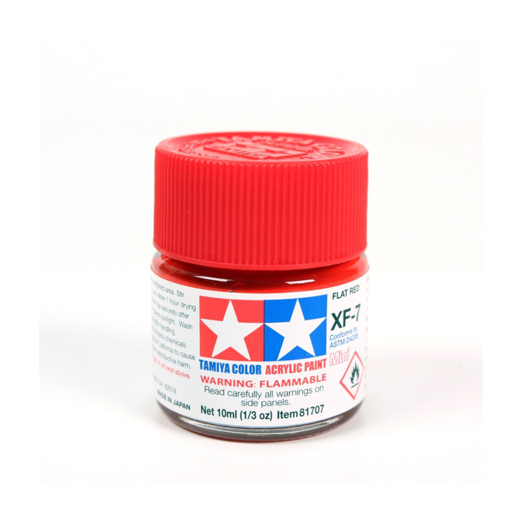 Tamiya Acrylic Mini XF-7 Flat Red Paint, 10ml product photo