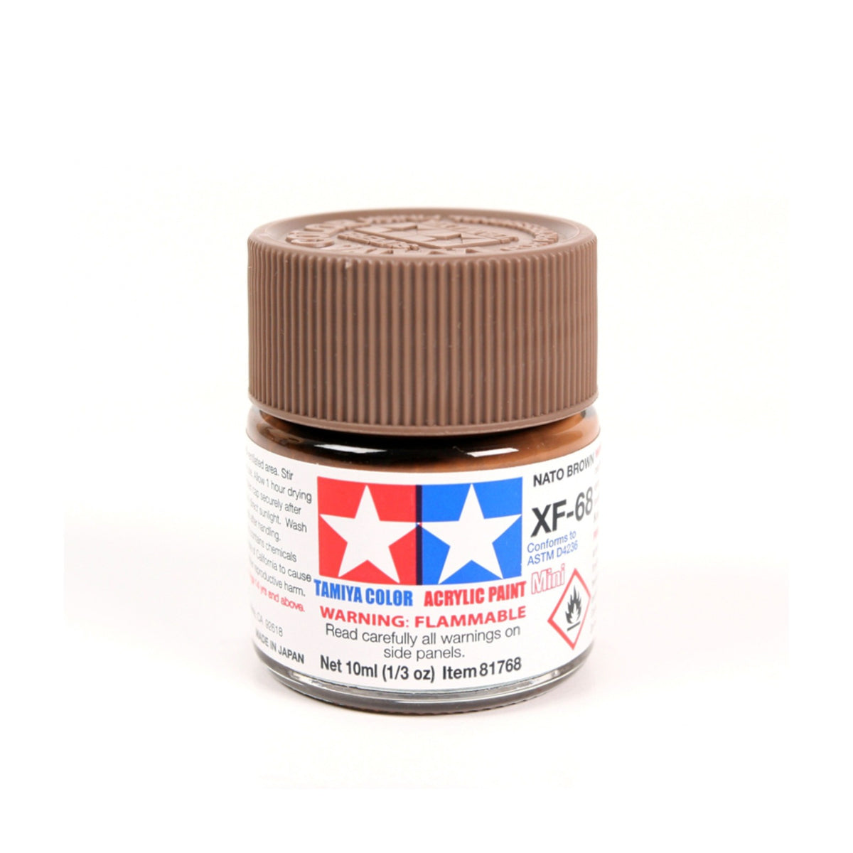 Tamiya Acrylic Mini XF-68 NATO Brown Paint, 10ml product photo
