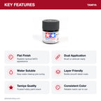 Tamiya Acrylic Mini XF-69 NATO Black Paint, 10ml key features