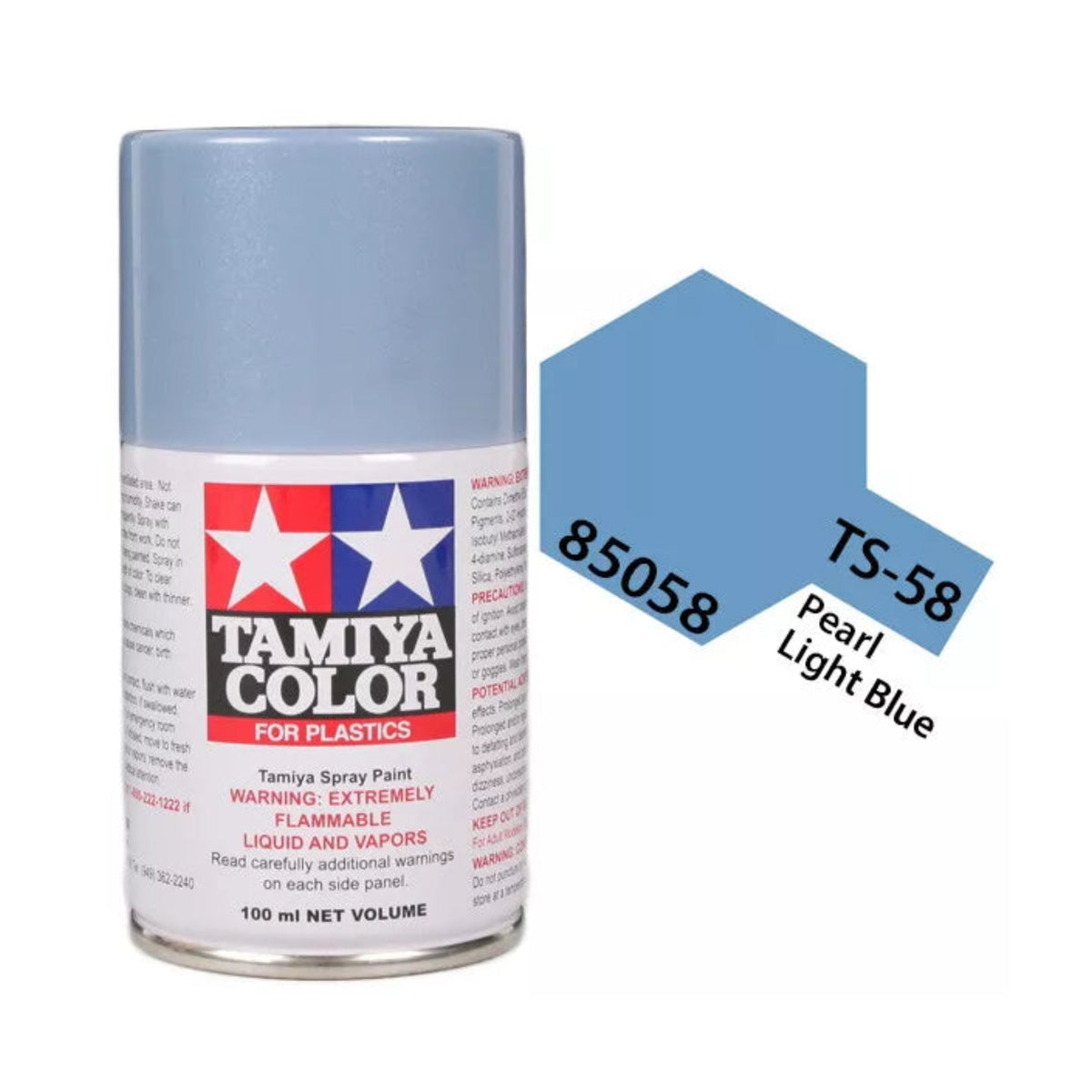 Tamiya TS-58 Light Pearl Blue Lacquer Spray Paint, 100ml product photo