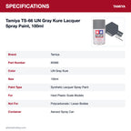 Tamiya TS-66 IJN Gray Kure Lacquer Spray Paint, 100ml specifications