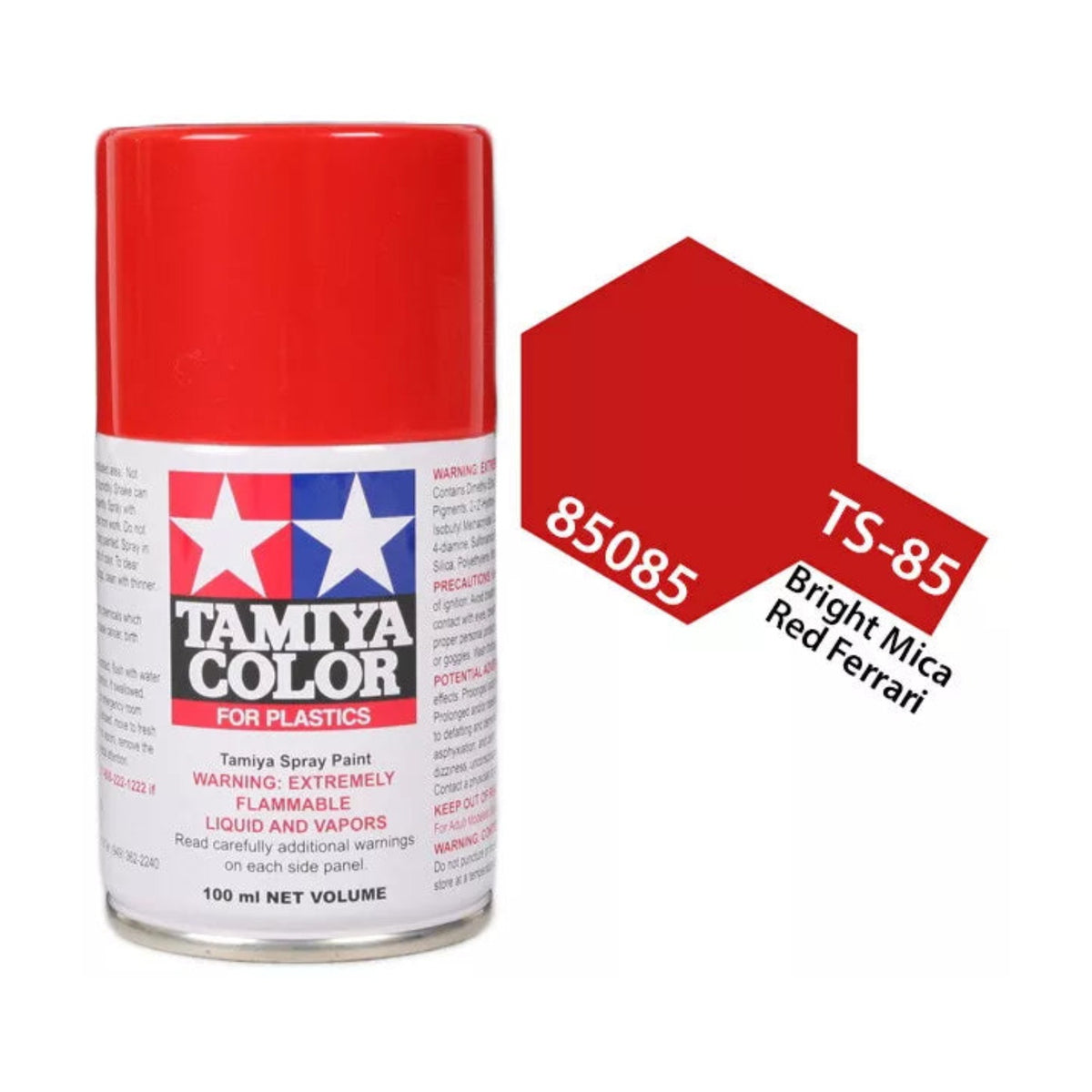 Tamiya TS-85 Bright Mica Red Lacquer Spray Paint, 100ml product photo