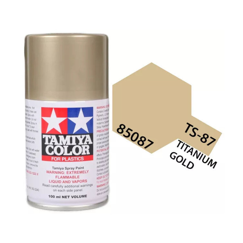 Tamiya TS-87 Titanium Gold Lacquer Spray Paint, 100ml product photo