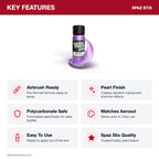 Spaz Stix Amethyst Purple Pearl Airbrush Ready Paint, 2oz key features