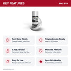 Spaz Stix Anvil Gray Aerosol Paint, 3.5oz key features
