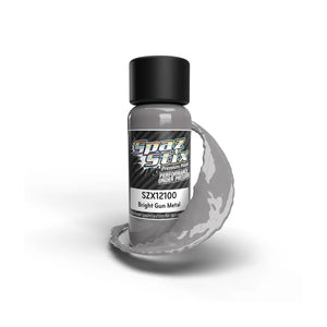 Spaz Stix Bright Gunmetal Airbrush Ready Paint, 2oz (SZX12100)