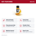Spaz Stix Candy Gold Airbrush Ready Paint, 2oz key features