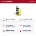 Spaz Stix Candy Yellow Aerosol Paint, 3.5oz key features