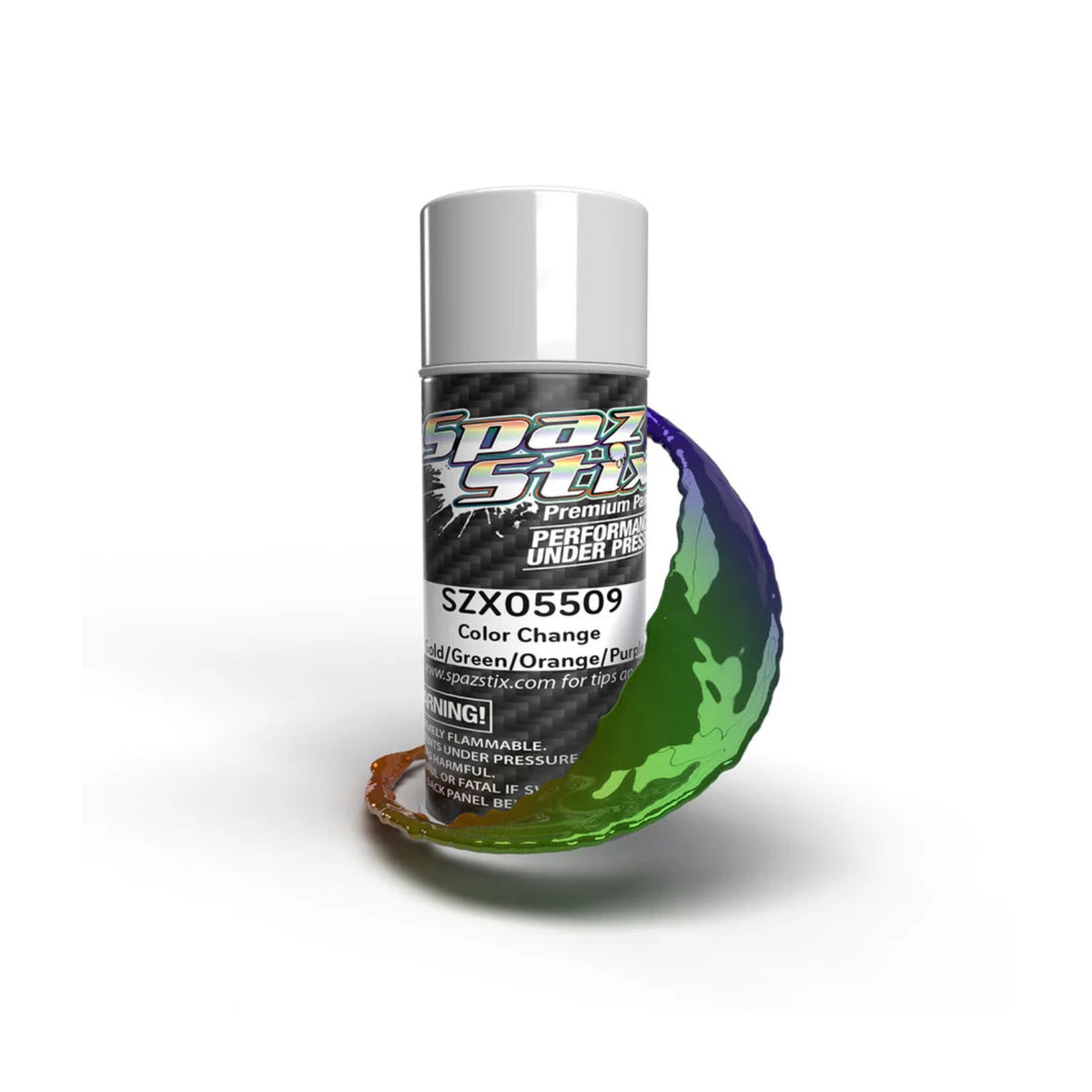 Spaz Stix Color Change Gold/Green/Orange/Purple Aerosol Paint, 3.5oz product photo