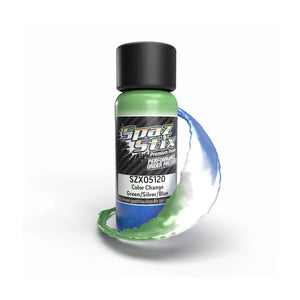 Spaz Stix Color Change Green/Silver/Blue Airbrush Ready Paint, 2oz (SZX05120)