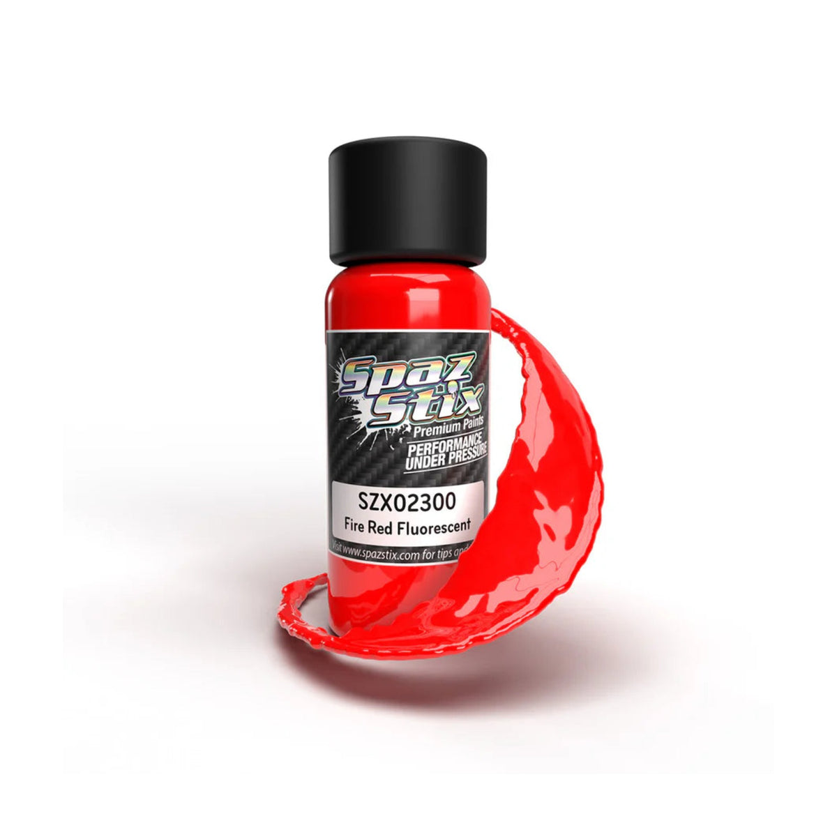 Spaz Stix Fire Red Fluorescent Airbrush Ready Paint, 2oz product photo