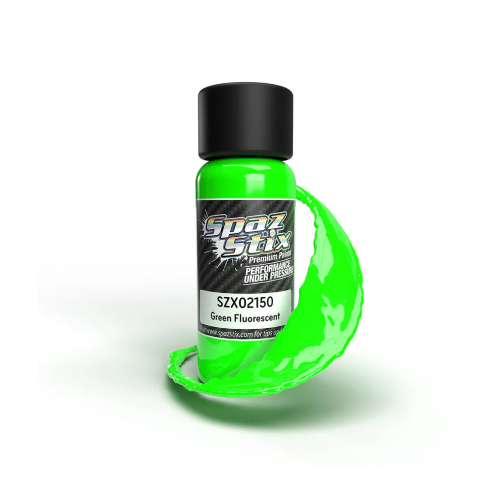 Spaz Stix Green Fluorescent Airbrush Ready Paint, 2oz product photo