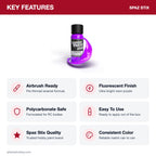 Spaz Stix Purple Fluorescent Airbrush Ready Paint, 2oz key features