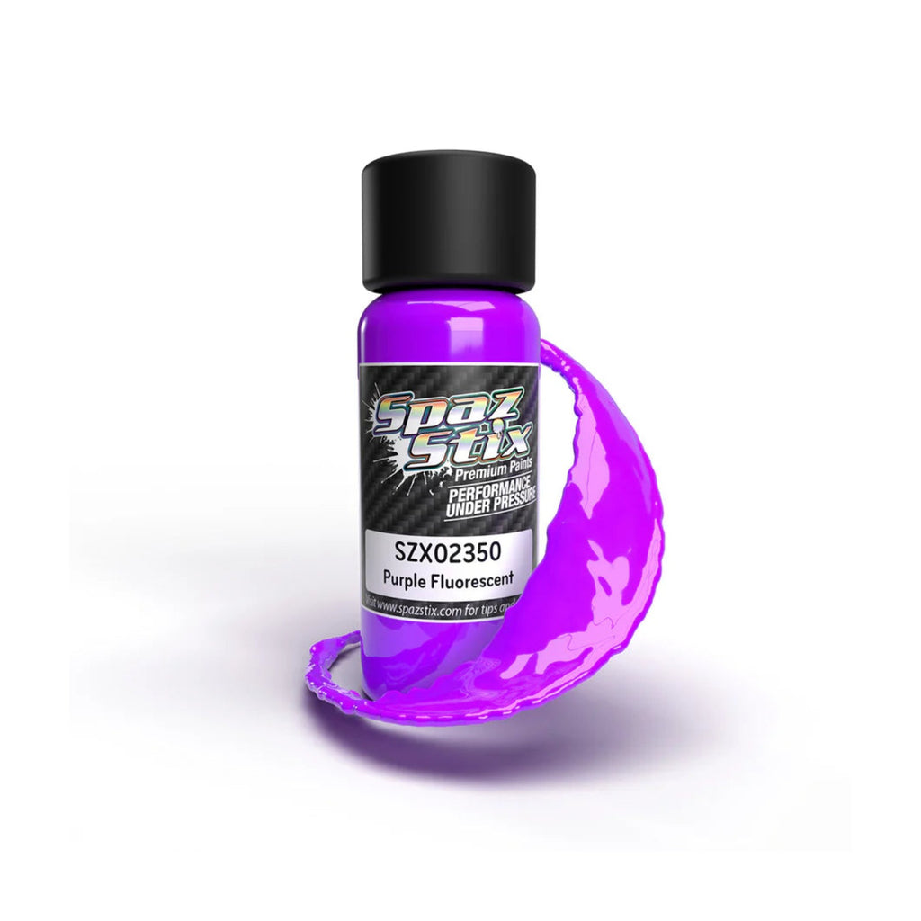 Spaz Stix Purple Fluorescent Airbrush Ready Paint, 2oz product photo